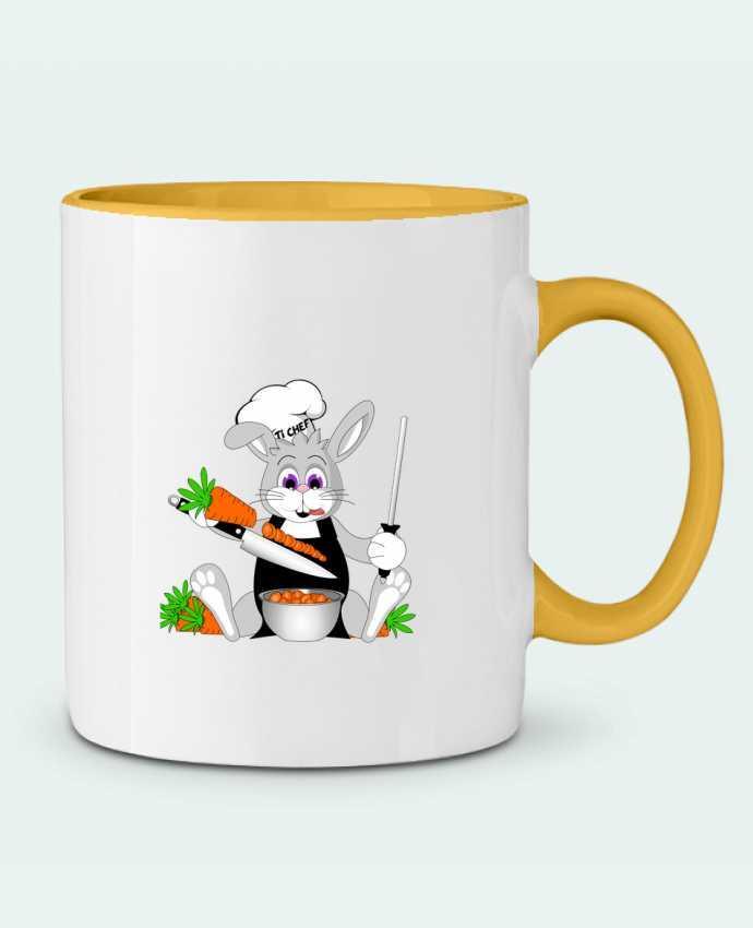 Mug bicolore Lapin Pot'Chef - sans typo CoeurDeChoux