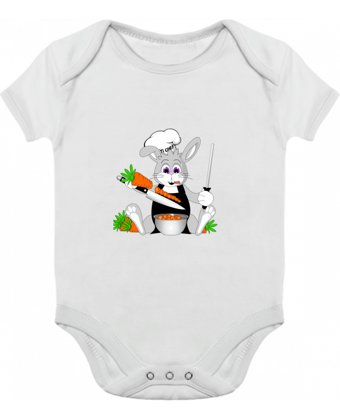 Body Bebé Contraste Lapin Pot'Chef - sans typo por CoeurDeChoux
