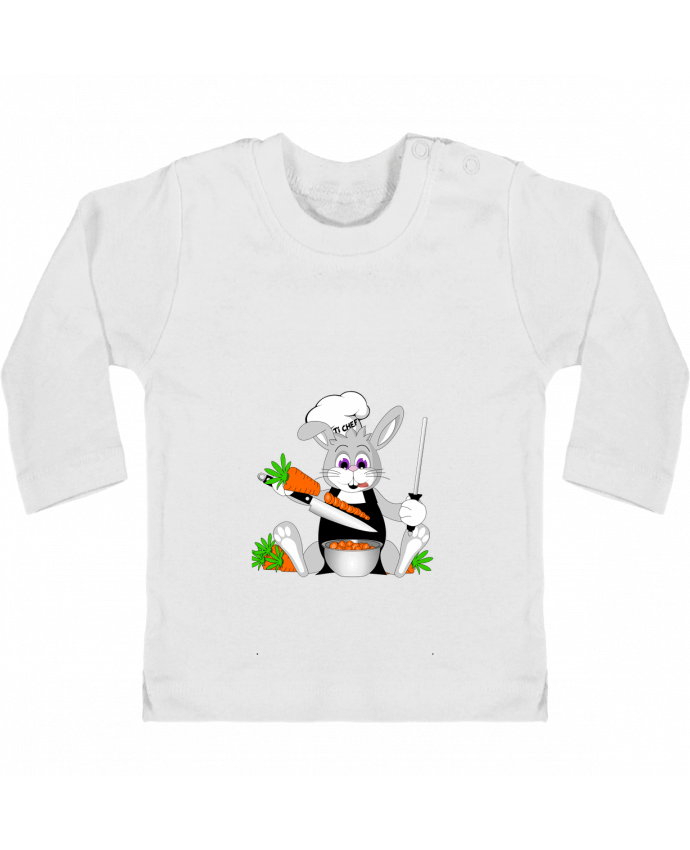 T-shirt bébé Lapin Pot'Chef - sans typo manches longues du designer CoeurDeChoux