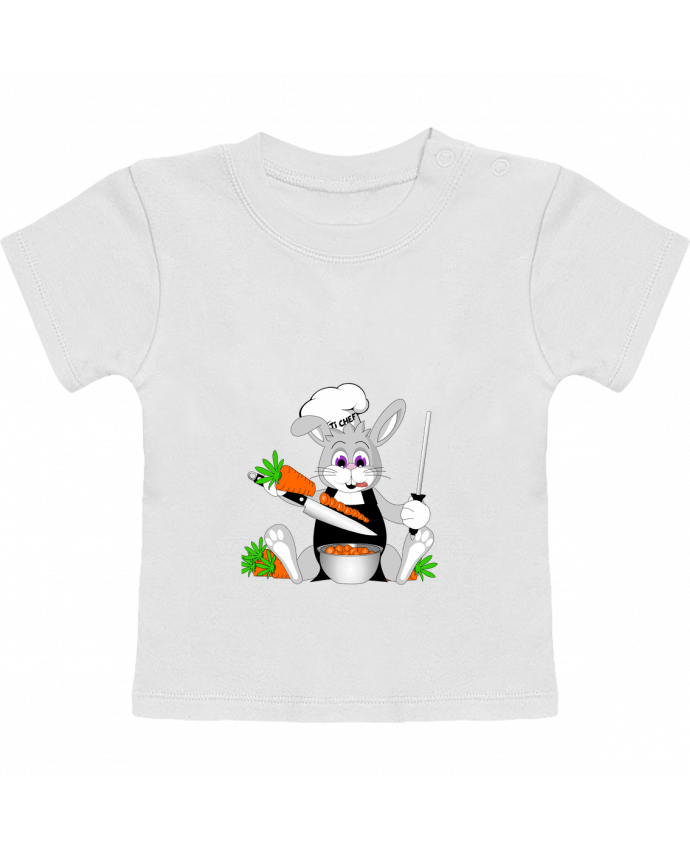 T-Shirt Baby Short Sleeve Lapin Pot'Chef - sans typo manches courtes du designer CoeurDeChoux