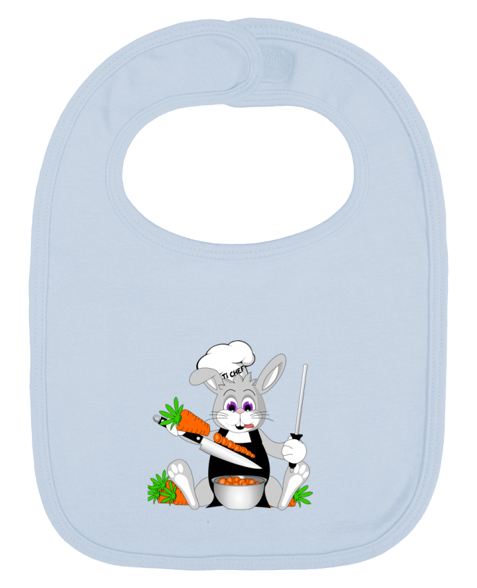 Bavoir bébé uni Lapin Pot'Chef - sans typo par CoeurDeChoux