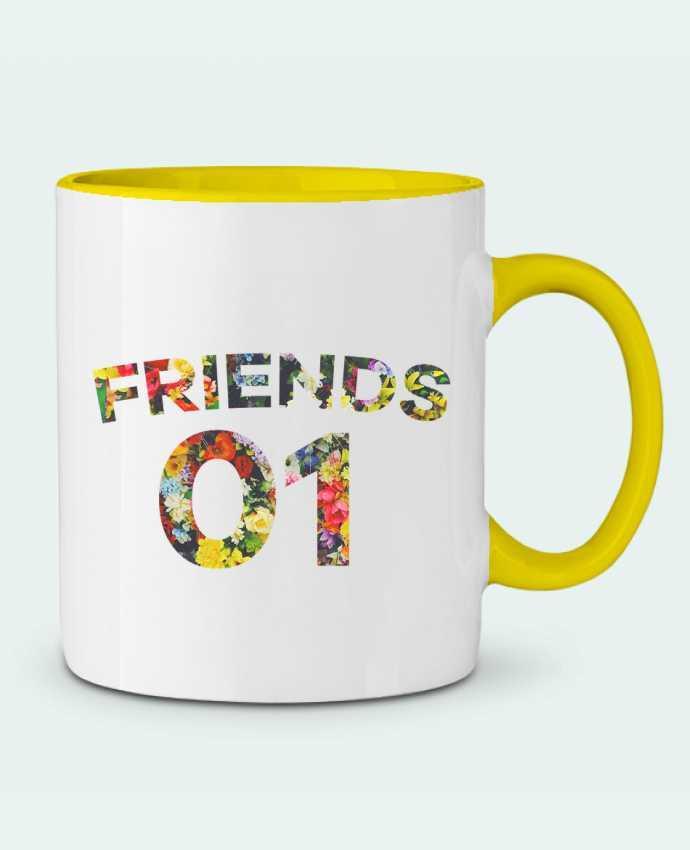 Two-tone Ceramic Mug BEST FRIENDS FLOWER 2 tunetoo