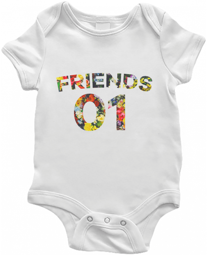 Body bébé BEST FRIENDS FLOWER 2 par tunetoo