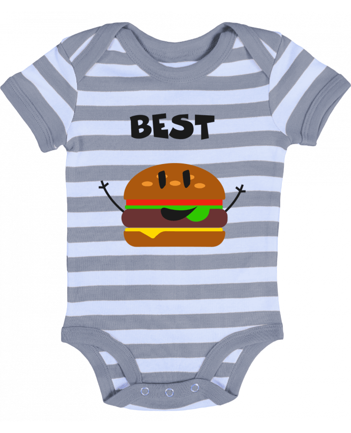 Baby Body striped BEST FRIENDS BURGER 1 - tunetoo