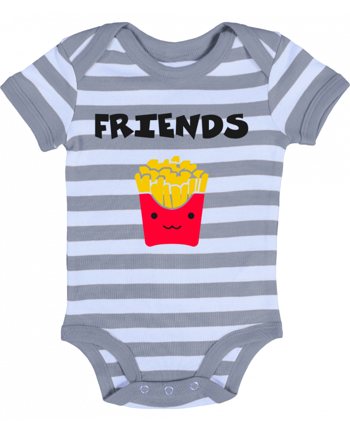 Baby Body striped BEST FRIENDS FRIES - tunetoo