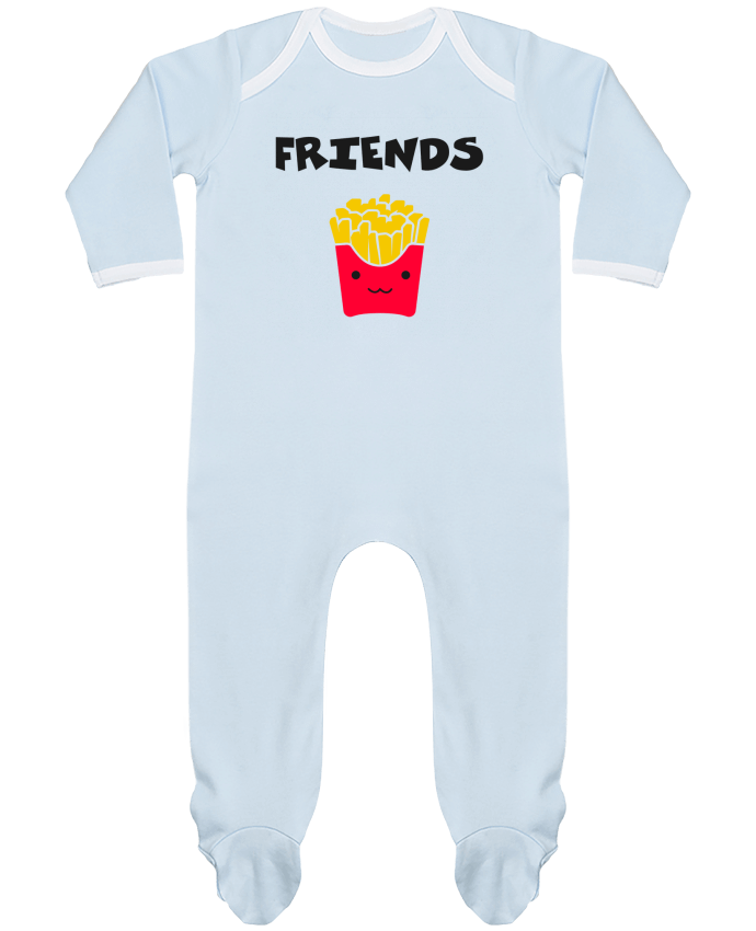 Baby Sleeper long sleeves Contrast BEST FRIENDS FRIES by tunetoo