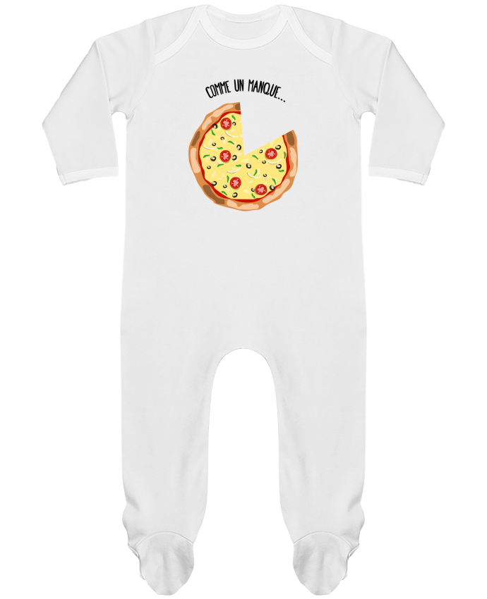 Baby Sleeper long sleeves Contrast Pizza duo by tunetoo