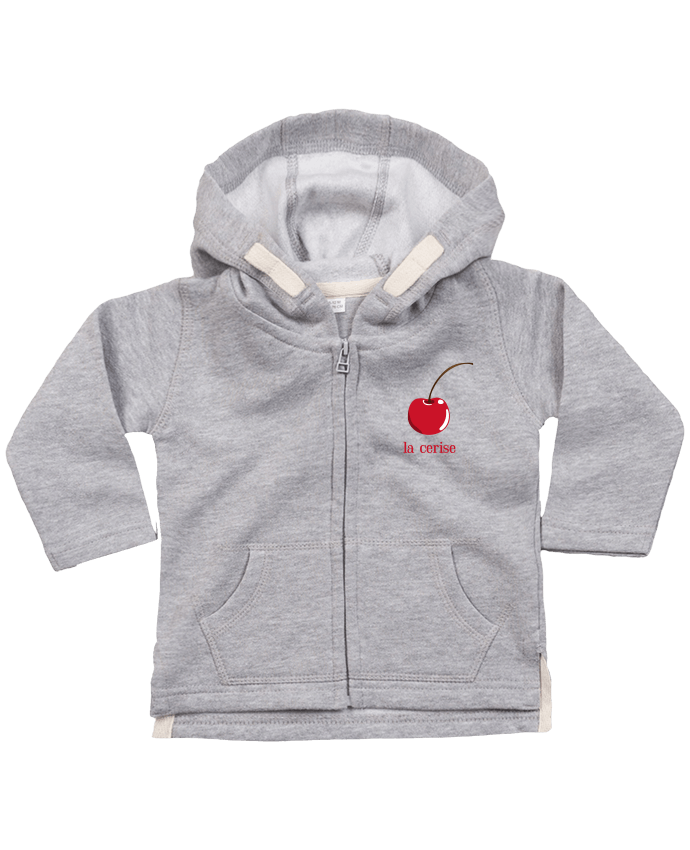 Hoddie with zip for baby La cerise by tunetoo