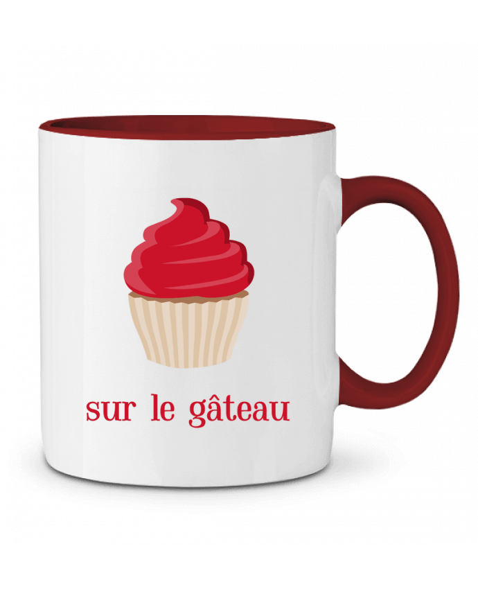 Mug bicolore sur le gâteau tunetoo