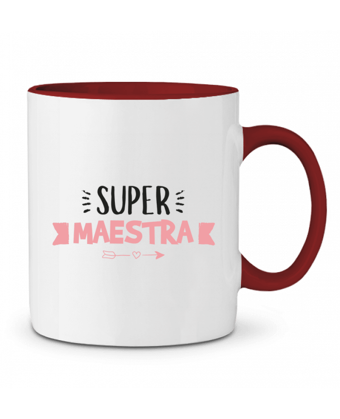 Taza Cerámica Bicolor Super maestra tunetoo