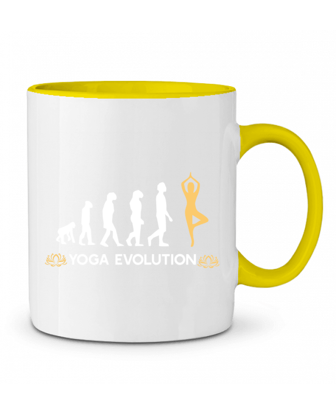 Two-tone Ceramic Mug Yoga evolution Original t-shirt