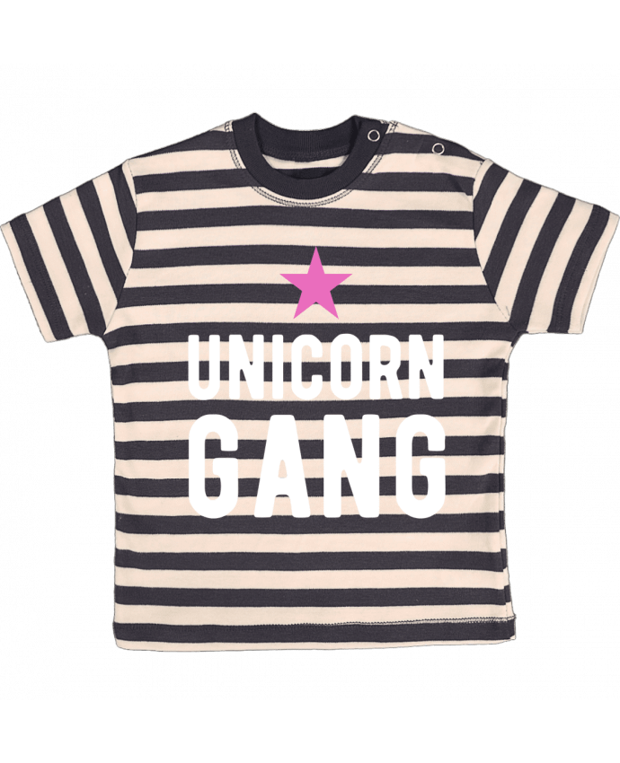 Tee-shirt bébé à rayures Unicorn gang par Original t-shirt