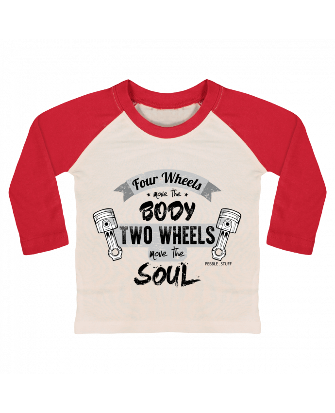 Tee-shirt Bébé Baseball ML Moto Wheels Life par Original t-shirt