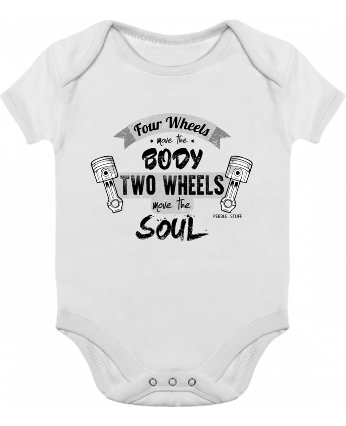 Baby Body Contrast Moto Wheels Life by Original t-shirt