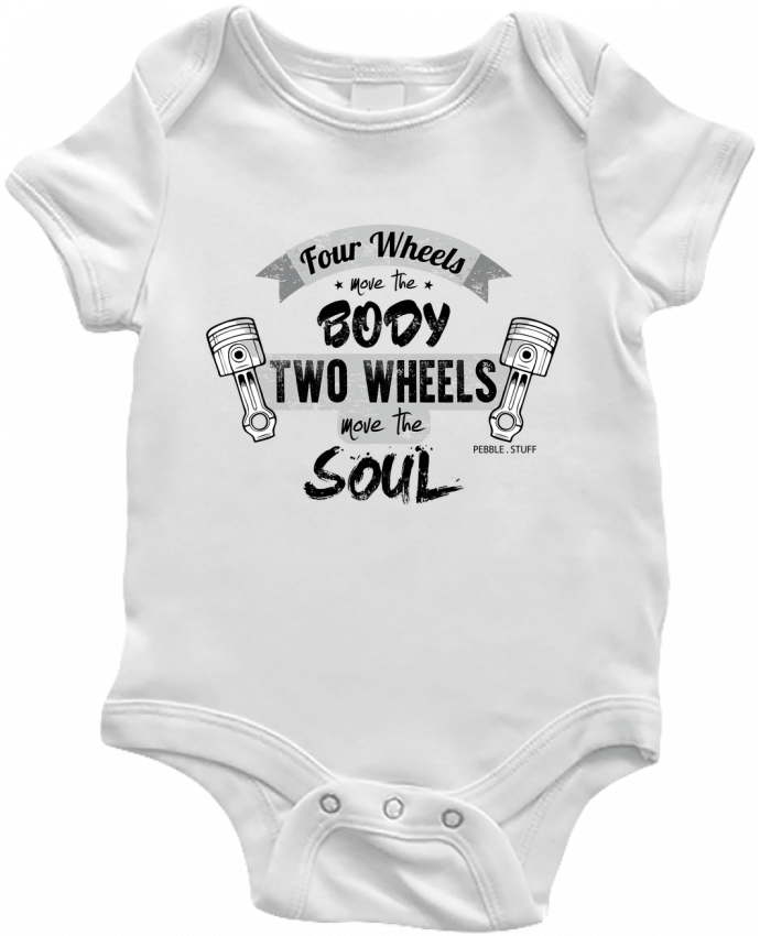 Body Bebé Moto Wheels Life por Original t-shirt
