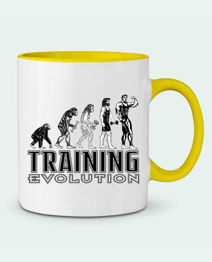 Two-tone Ceramic Mug Training evolution Original t-shirt