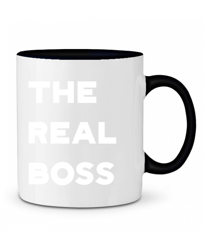 Mug bicolore The real boss Original t-shirt