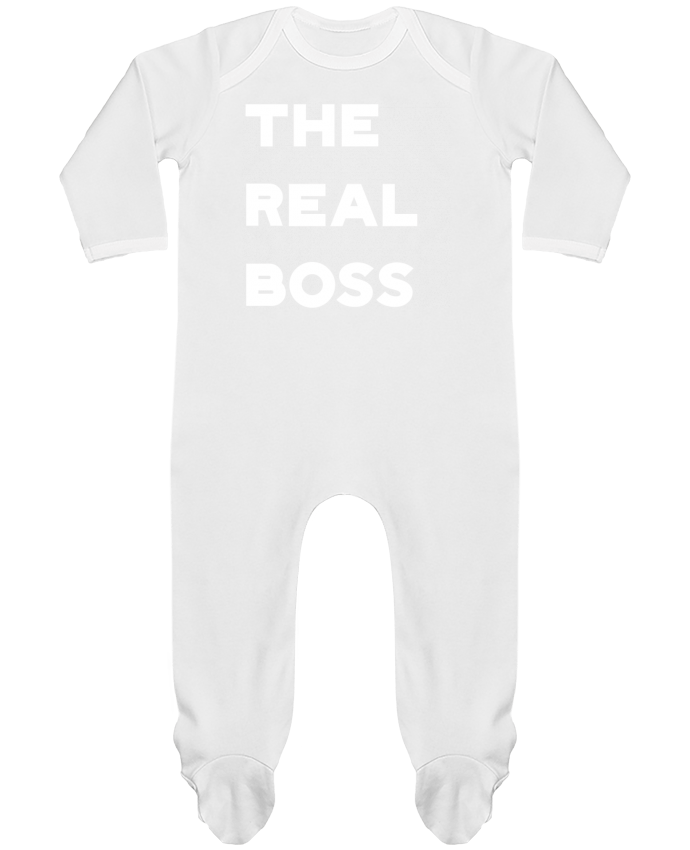 Baby Sleeper long sleeves Contrast The real boss by Original t-shirt