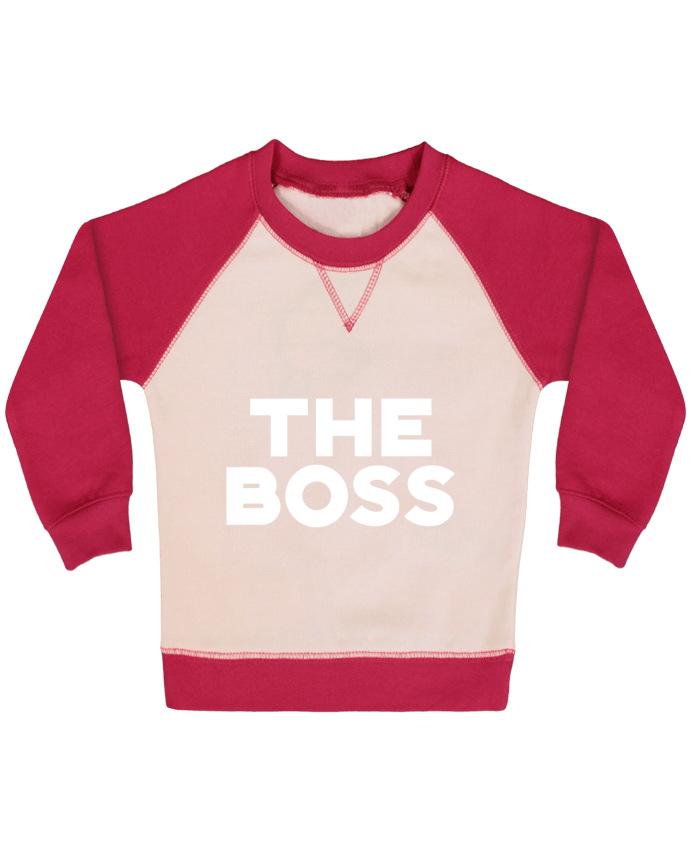 Sweat bébé manches contrastée The Boss par Original t-shirt