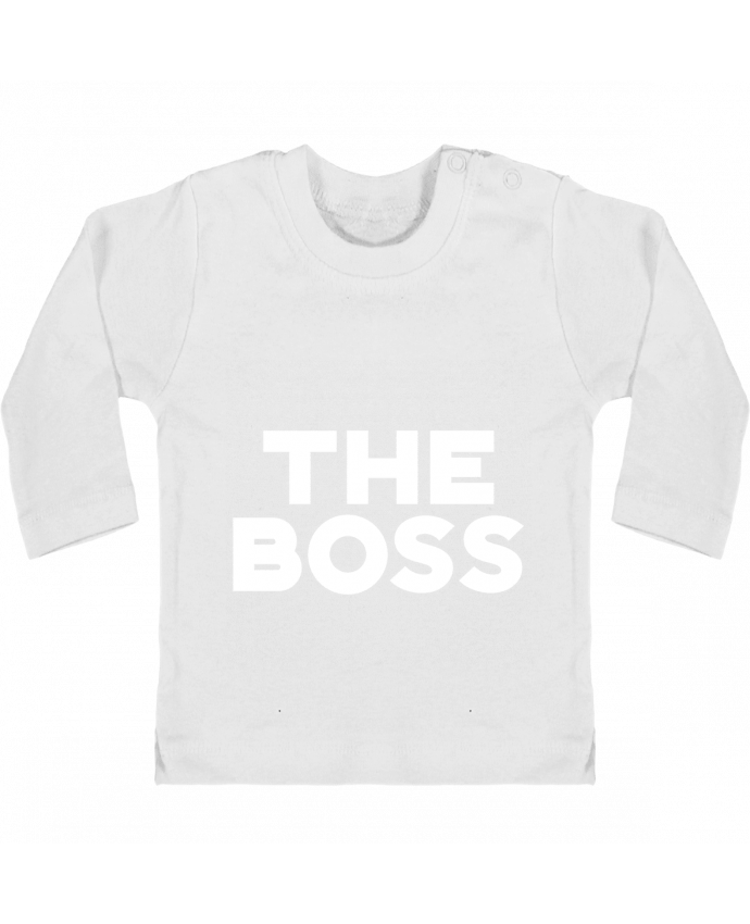 Baby T-shirt with press-studs long sleeve The Boss manches longues du designer Original t-shirt