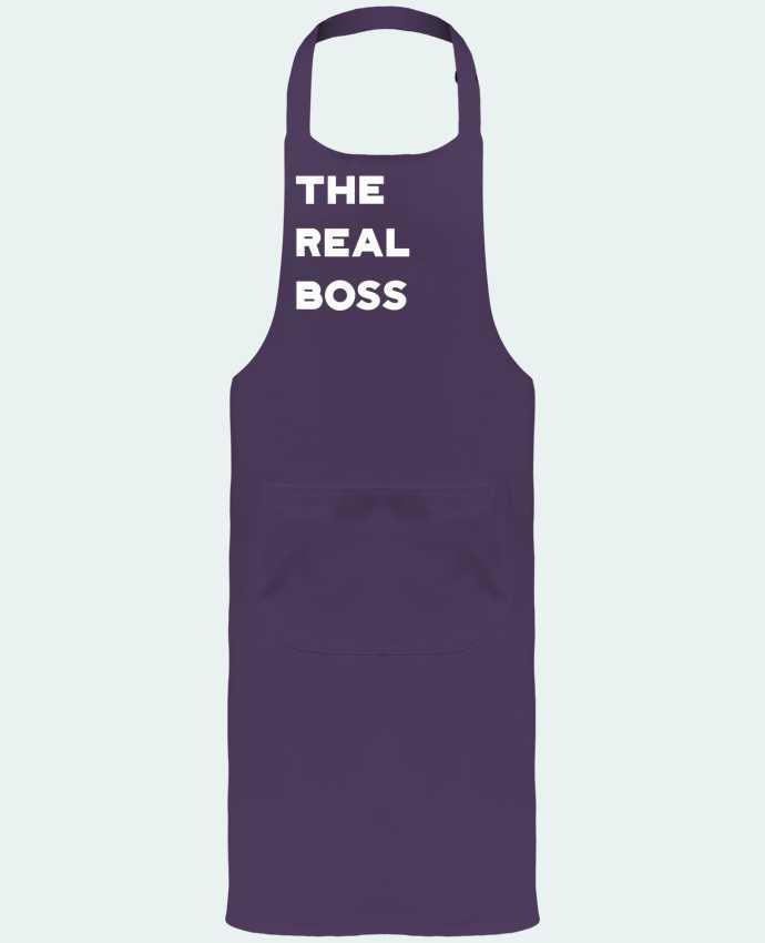 Garden or Sommelier Apron with Pocket The real boss by Original t-shirt