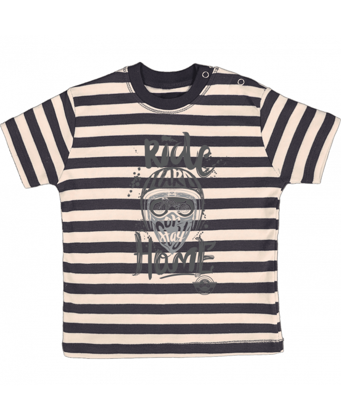 T-shirt baby with stripes Ride Biker Lifestyle by Original t-shirt