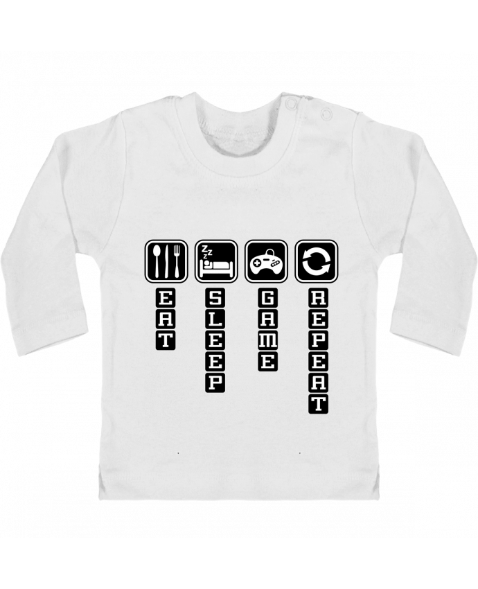 T-shirt bébé Gamer life cycle manches longues du designer Original t-shirt