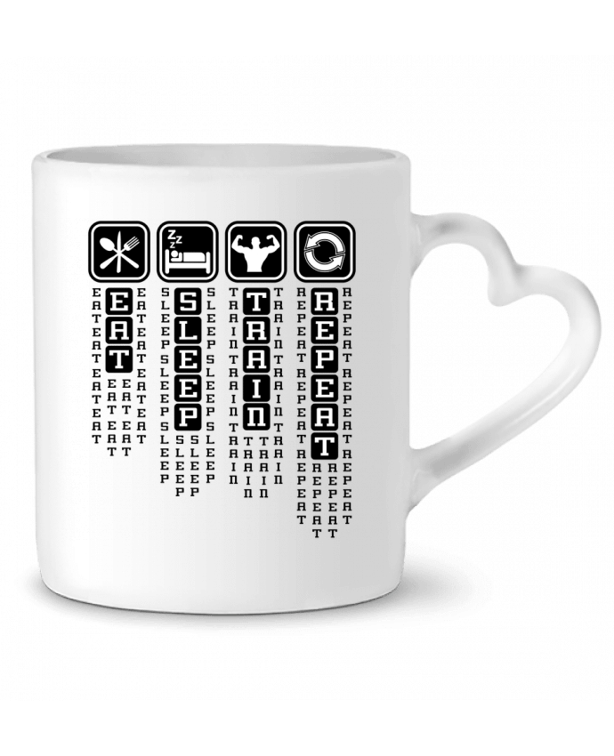 Mug coeur Workout life par Original t-shirt