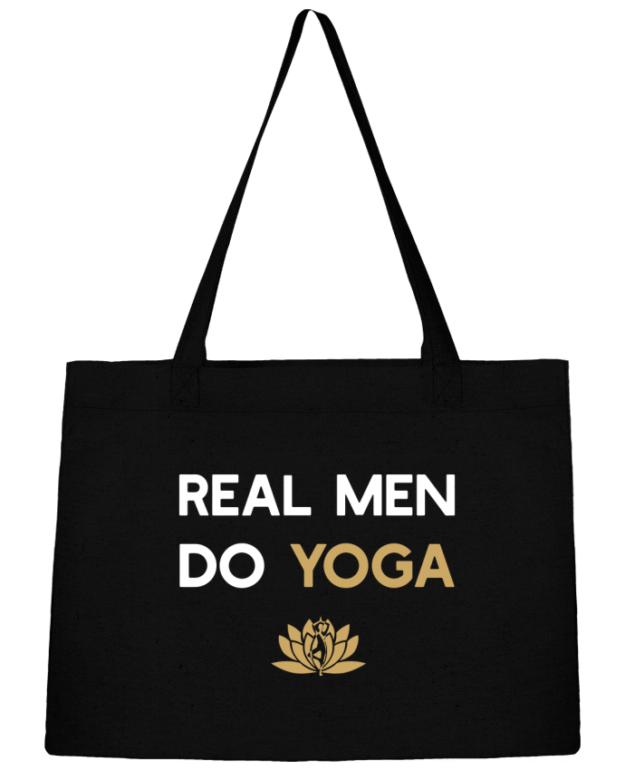 Shopping tote bag Stanley Stella Real men do yoga by Original t-shirt