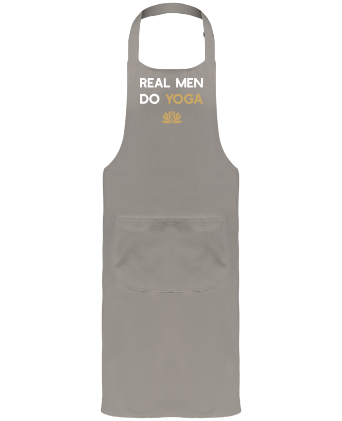 Garden or Sommelier Apron with Pocket Real men do yoga by Original t-shirt