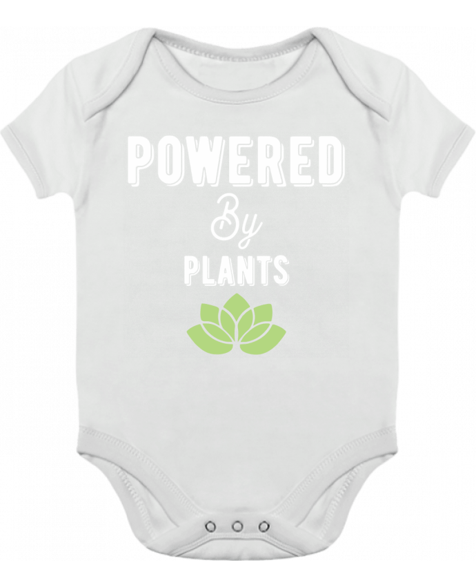 Body bébé manches contrastées Powered by plants par Original t-shirt