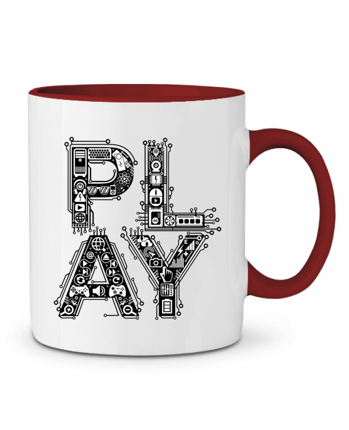 Mug bicolore Play typo gamer Original t-shirt