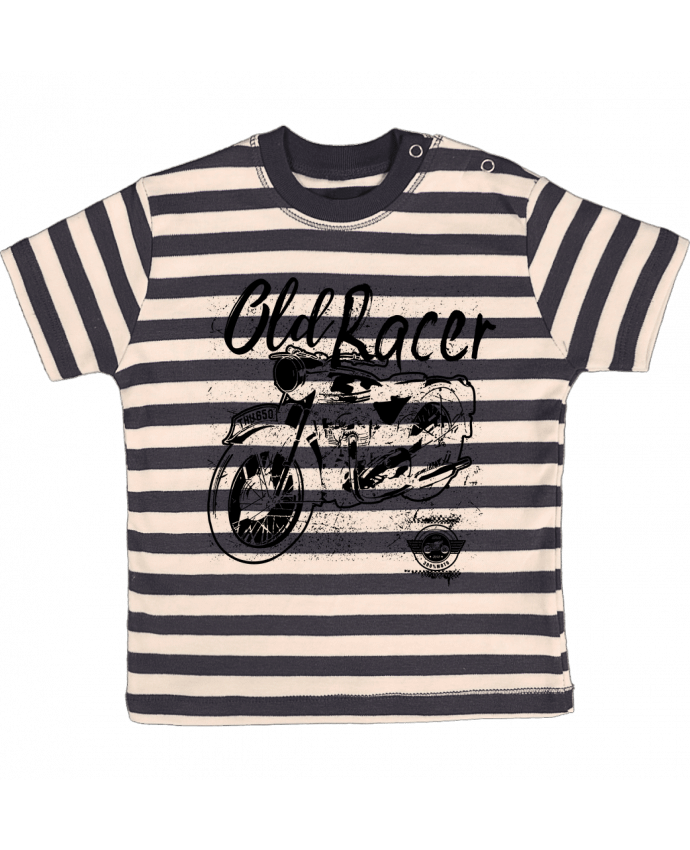 T-shirt baby with stripes Vintage moto by Original t-shirt