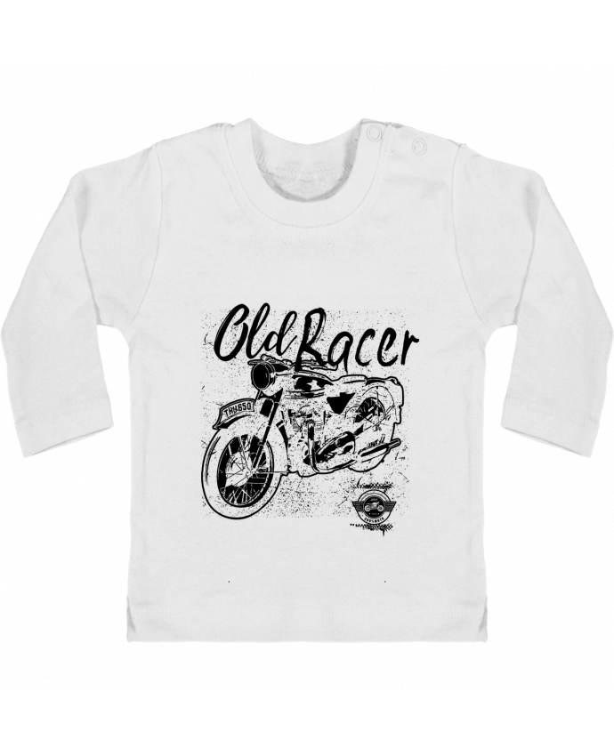 Baby T-shirt with press-studs long sleeve Vintage moto manches longues du designer Original t-shirt