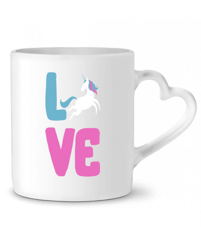 Mug coeur Unicorn love par Original t-shirt