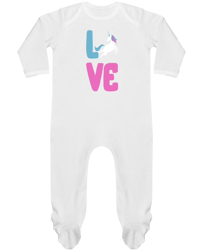 Baby Sleeper long sleeves Contrast Unicorn love by Original t-shirt