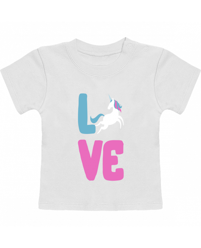 Camiseta Bebé Manga Corta Unicorn love manches courtes du designer Original t-shirt