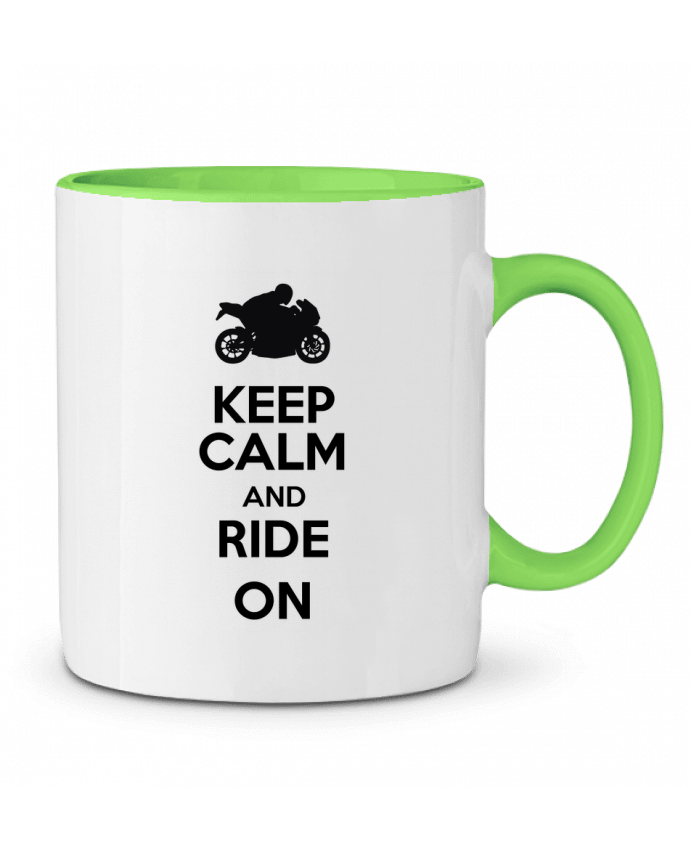 Two-tone Ceramic Mug Keep calm Moto Original t-shirt