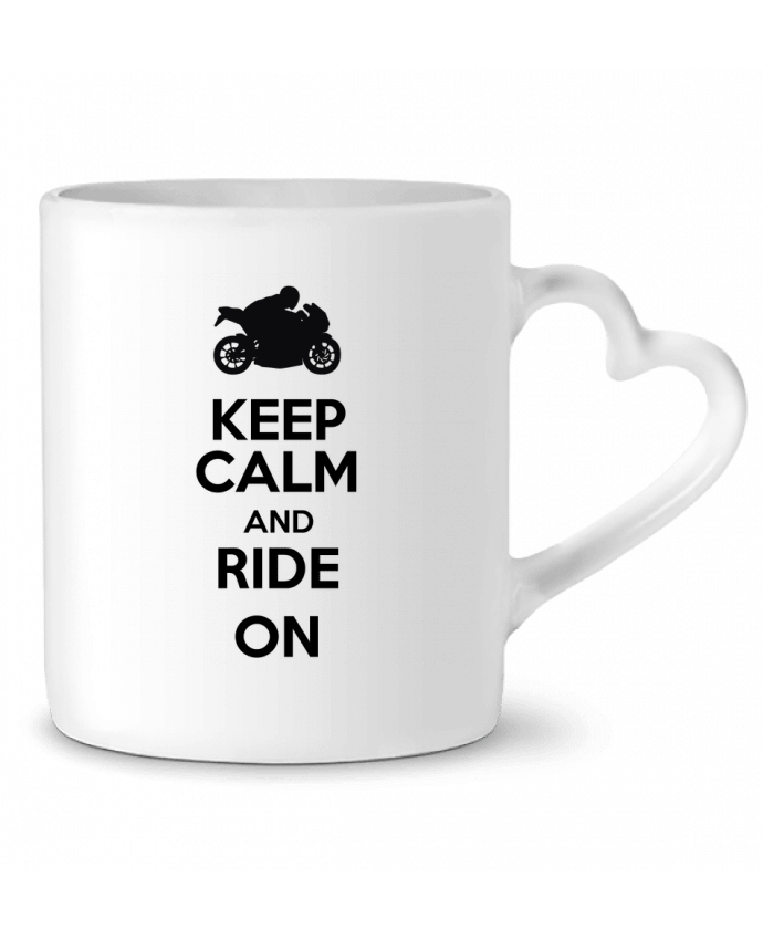 Taza Corazón Keep calm Moto por Original t-shirt