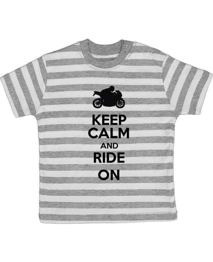 T-shirt baby with stripes Keep calm Moto by Original t-shirt