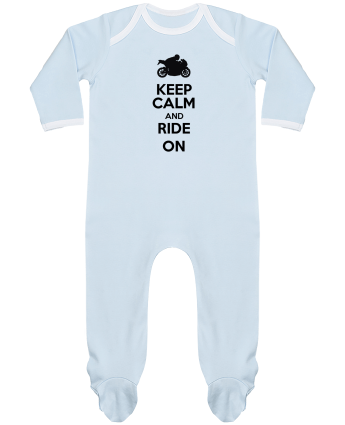 Pijama Bebé Manga Larga Contraste Keep calm Moto por Original t-shirt