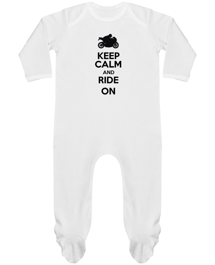 Pijama Bebé Manga Larga Contraste Keep calm Moto por Original t-shirt