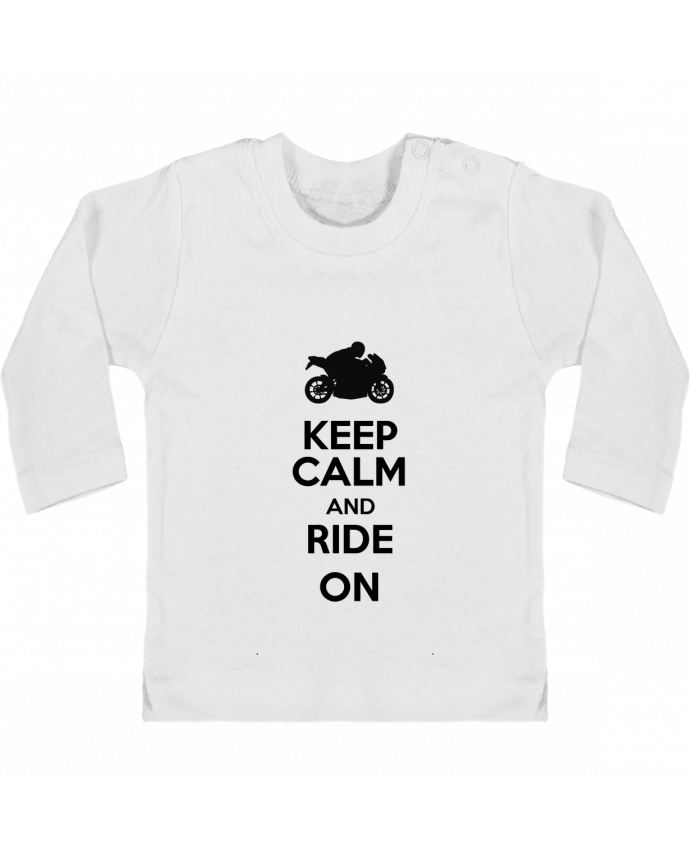 T-shirt bébé Keep calm Moto manches longues du designer Original t-shirt