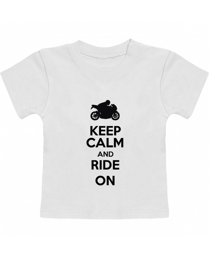 Camiseta Bebé Manga Corta Keep calm Moto manches courtes du designer Original t-shirt