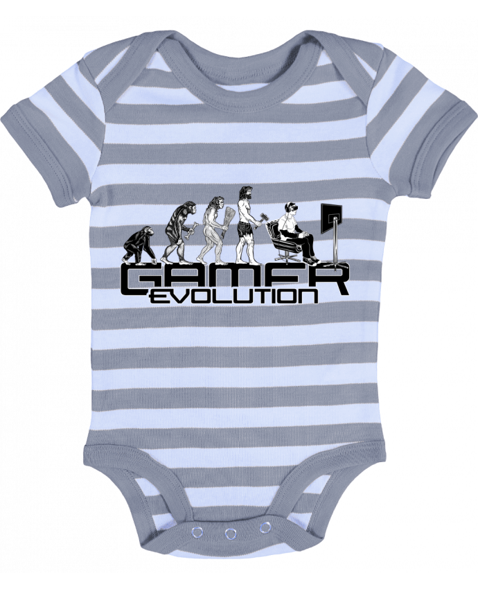 Baby Body striped Gamer evolution - Original t-shirt