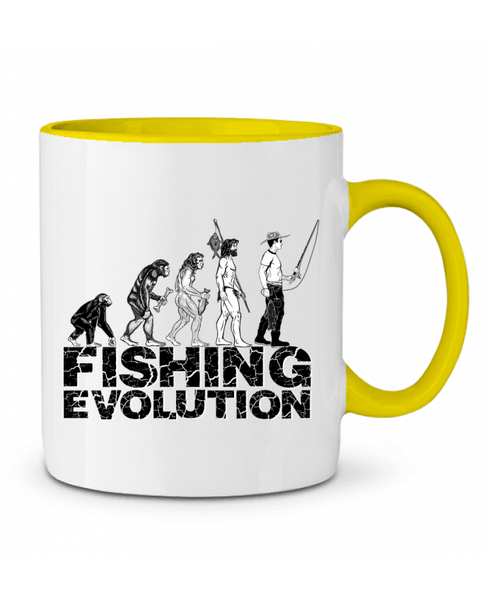Two-tone Ceramic Mug Fishing evolution Original t-shirt