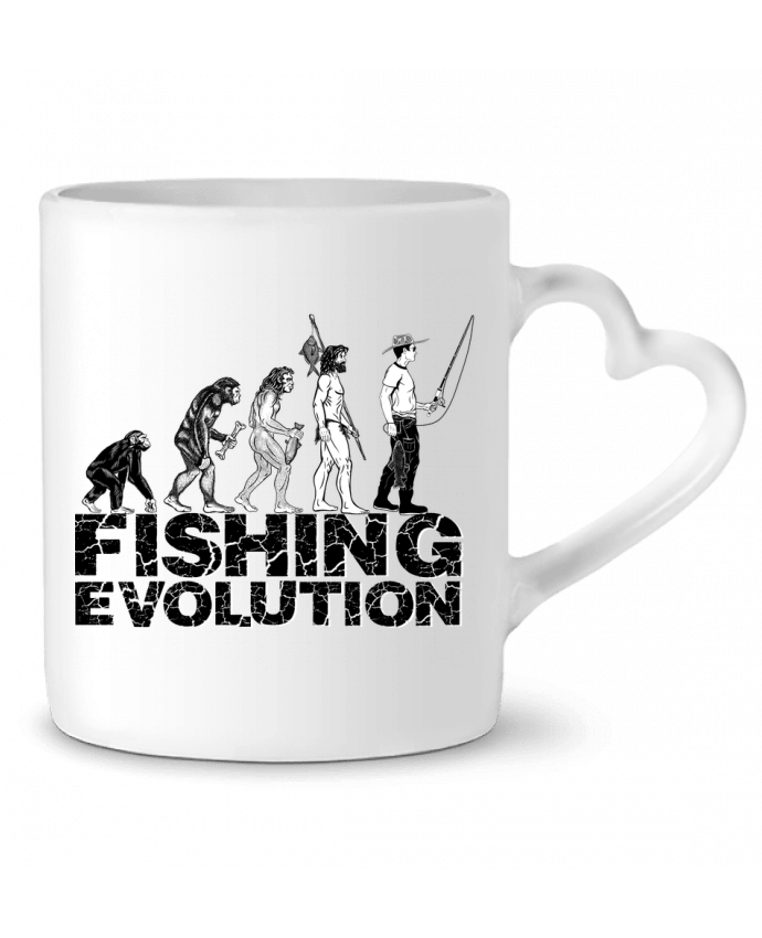 Taza Corazón Fishing evolution por Original t-shirt