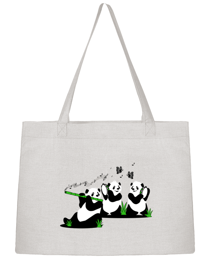 Shopping tote bag Stanley Stella panda's band by CoeurDeChoux