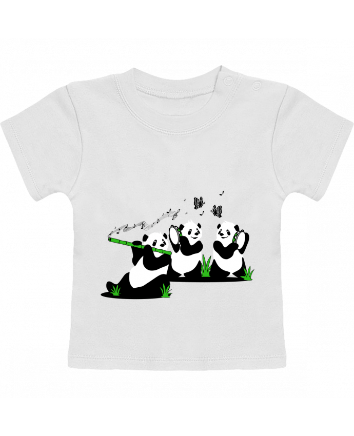 Camiseta Bebé Manga Corta panda's band manches courtes du designer CoeurDeChoux