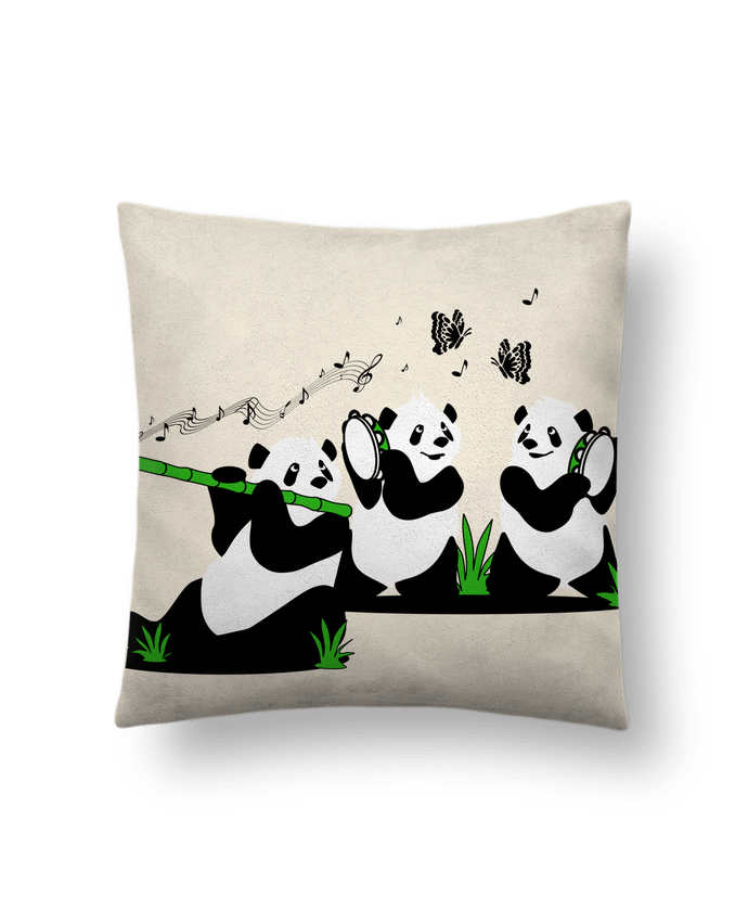 Coussin suédine panda's band par CoeurDeChoux
